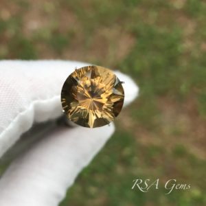 Citrine gemstone in oval design