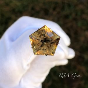 Citrine colored gemstone