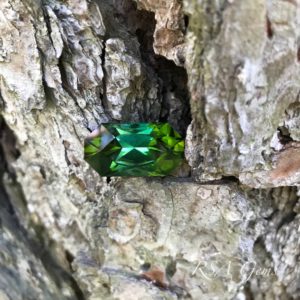 Green tourmaline, colored gemstones